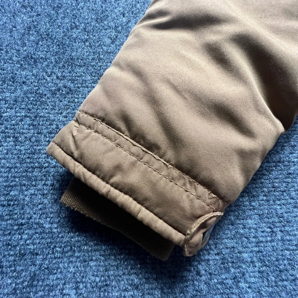 Carters Boys Heavyweight Parka Jacket Tan Brown Faux Fur Hood Size M 5-6